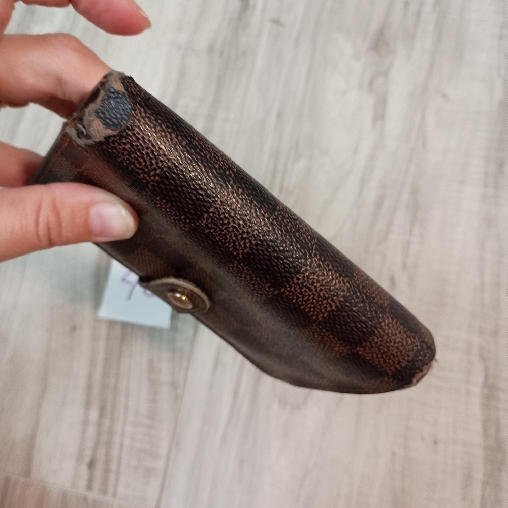 LOUIS VUITTON KISSLOCK DAMIER EBENE CANVAS CANVAS LEATHER BIFOLD WALLET - Picture 8 of 15